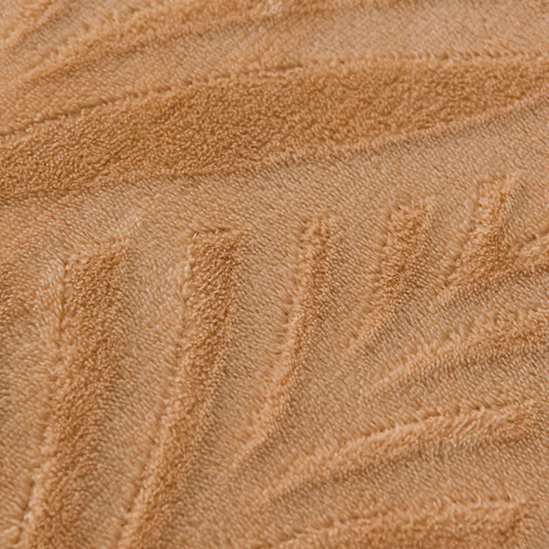 Set di biancheria da letto in peluche testurizzato ispirato alle foglie (4 pezzi) - image 12