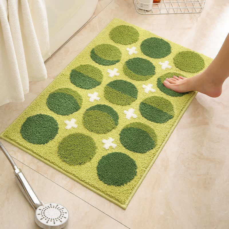 Tappetino da bagno antiscivolo in jacquard con motivo geometrico - image 2