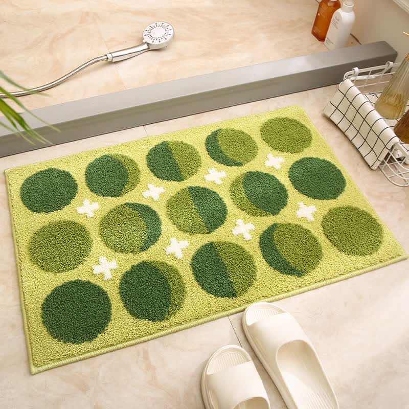 Tappetino da bagno antiscivolo in jacquard con motivo geometrico - UN - 50CM x 80CM - image 1