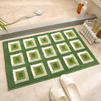 Tappetino da bagno antiscivolo in jacquard con motivo geometrico - C - 50CM x 80CM - image 4