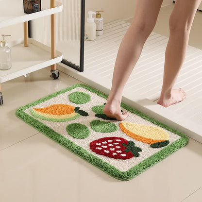 Tappetino da bagno antiscivolo con frutta divertente - B - 50CM x 80CM - image 2