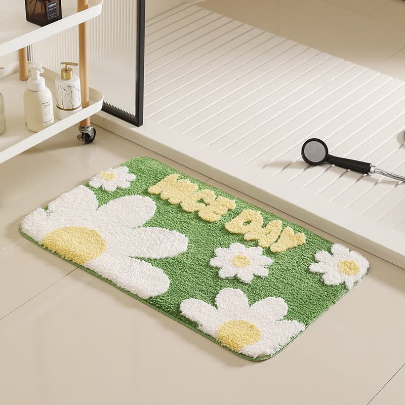 Tappetino da bagno antiscivolo con piante verdi - E - 50CM x 80CM - image 5