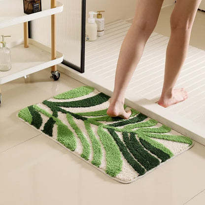 Tappetino da bagno antiscivolo con piante verdi - C - 50CM x 80CM - image 3