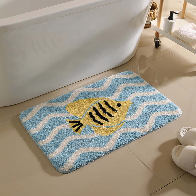 Tappetino da bagno antiscivolo con motivo animali dei cartoni animati - Pesce koi - 50CM x 80CM - image 0