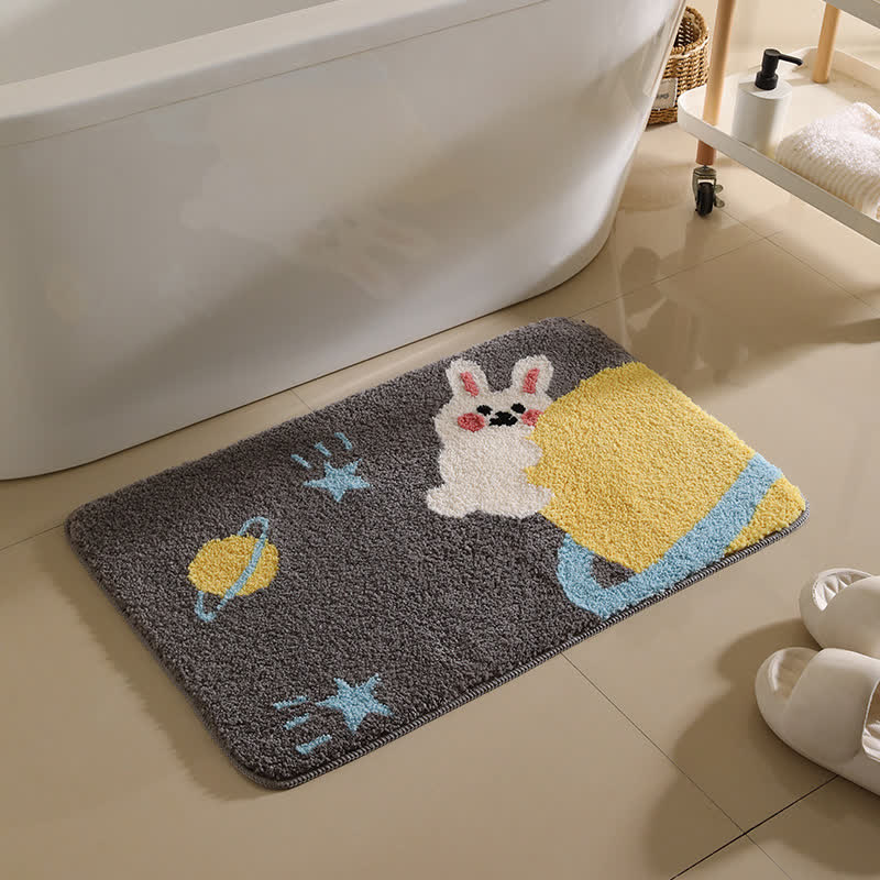 Tappetino da bagno antiscivolo con motivo animali dei cartoni animati - Coniglio - 50CM x 80CM - image 2