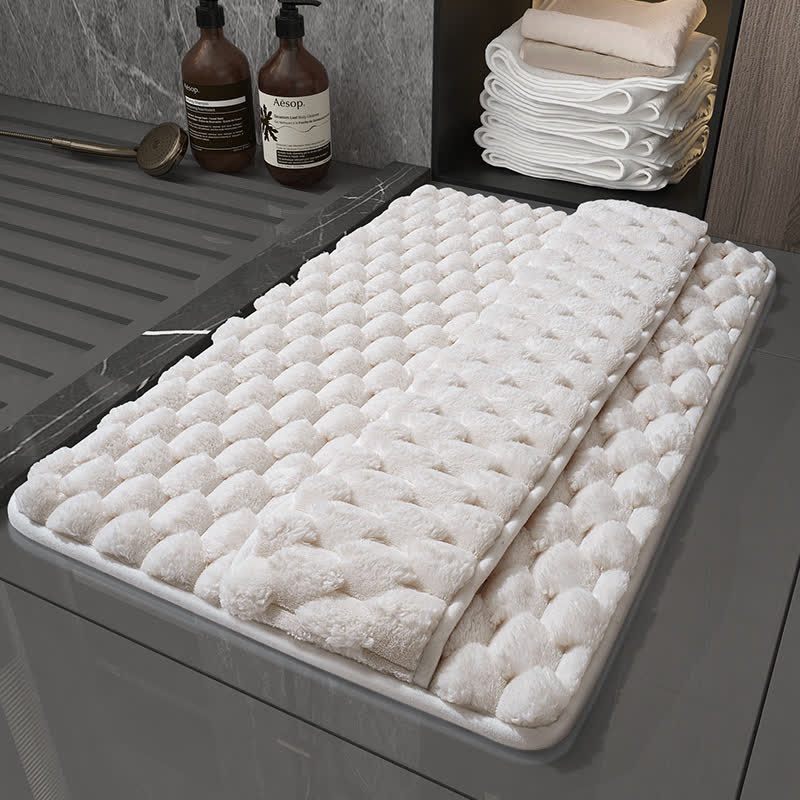Tappetino da bagno antiscivolo assorbente in tinta unita - Beige - 60CM x 90CM - image 1