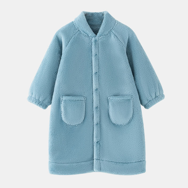 Accappatoio per neonati in peluche tinta unita - Blu - Accappatoio - Bambino: 130 cm - image 11