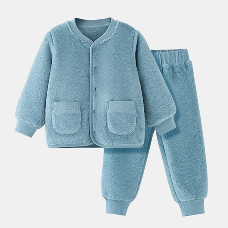 Accappatoio per neonati in peluche tinta unita - Blu - Abbigliamento da casa - Bambino: 130 cm - image 12