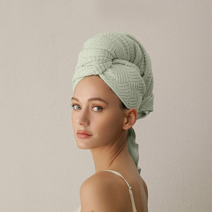 Asciugamano per capelli traspirante e antibatterico - Verde - 2 pezzi - 67 cm x 100 cm - image 7