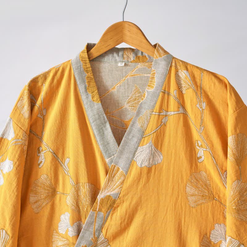 Kimono in garza di cotone e ginkgo - image 52