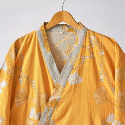 Kimono in garza di cotone e ginkgo - image 52