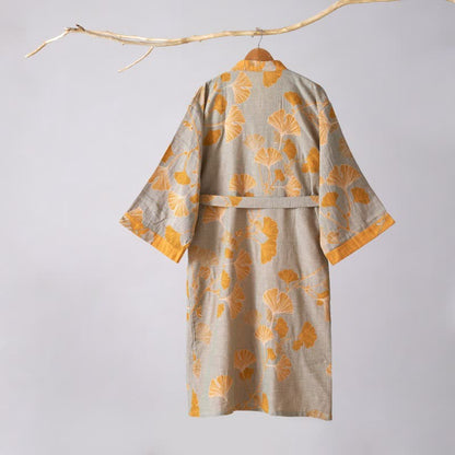 Kimono in garza di cotone e ginkgo - image 57