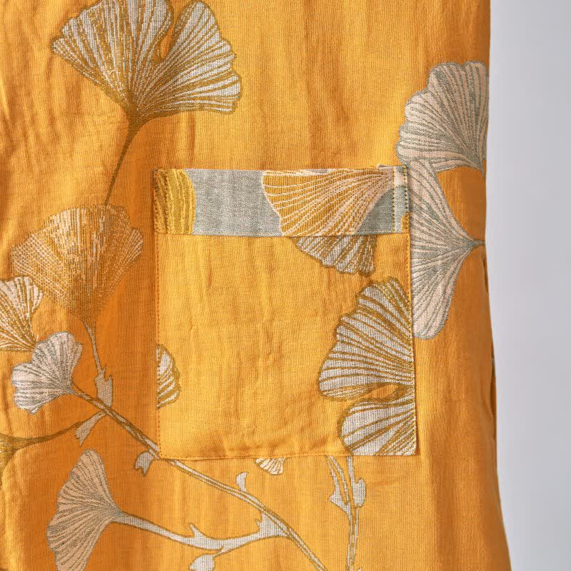Kimono in garza di cotone e ginkgo - image 54