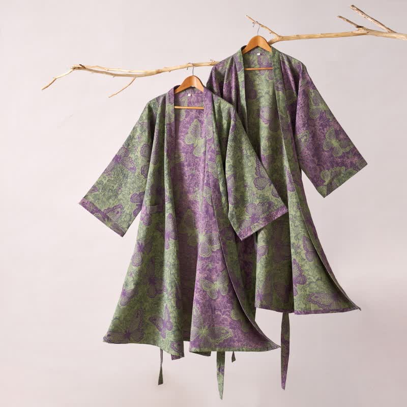 Kimono in garza di cotone Dreamy Butterfly - image 1