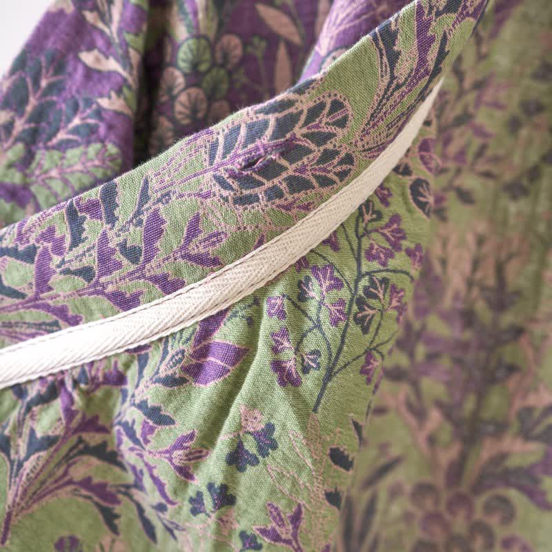 Camicia da notte in cotone con volant e motivo botanico - image 7