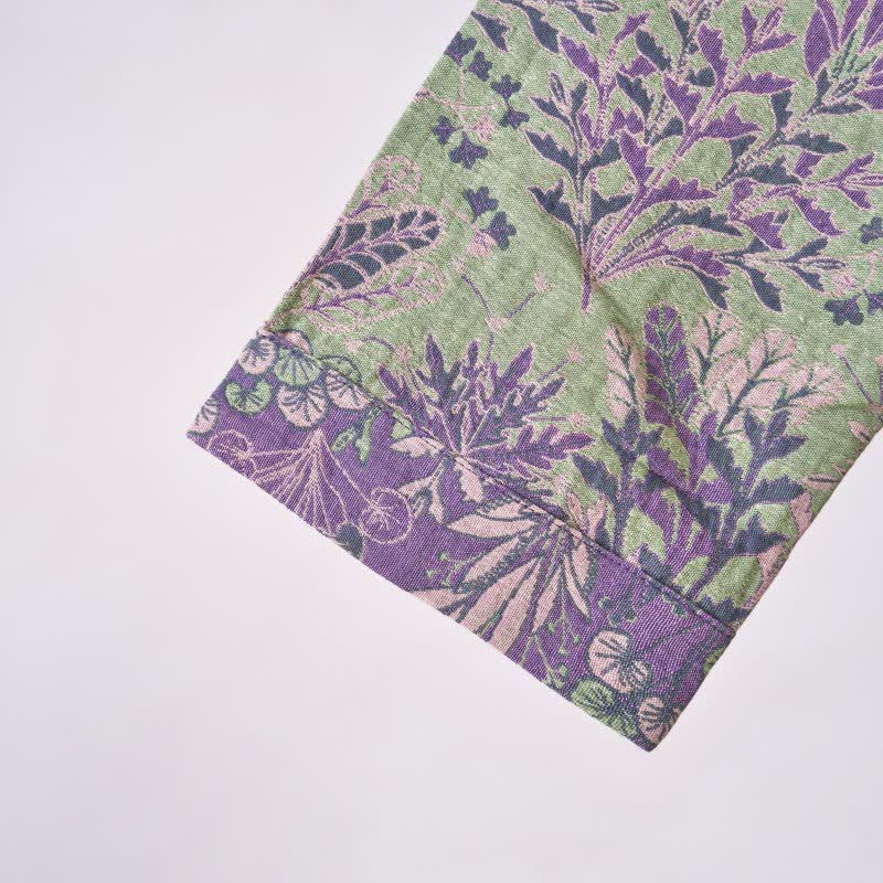 Camicia da notte in cotone con volant e motivo botanico - image 6