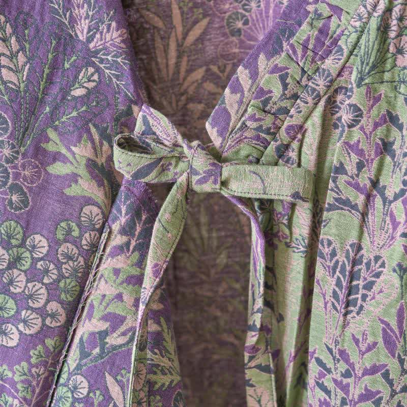 Camicia da notte in cotone con volant e motivo botanico - image 11