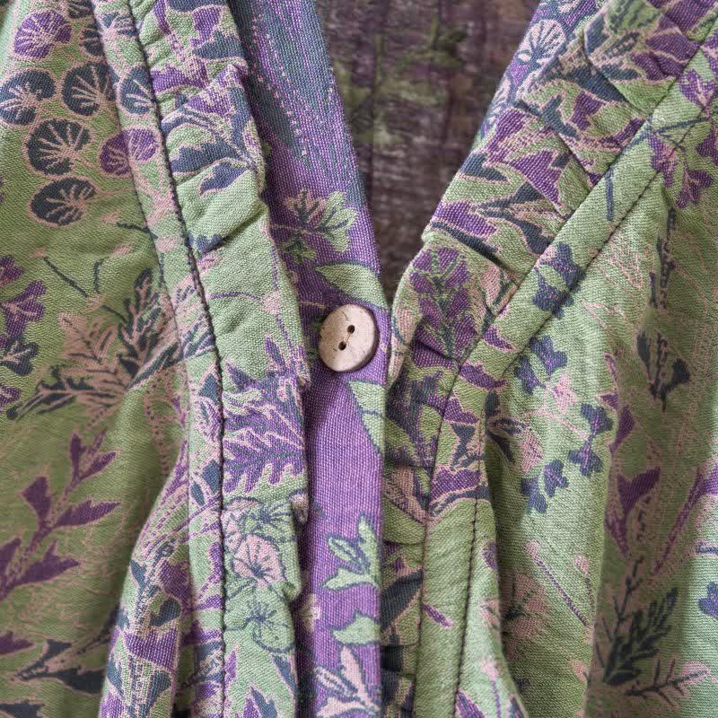 Camicia da notte in cotone con volant e motivo botanico - image 5