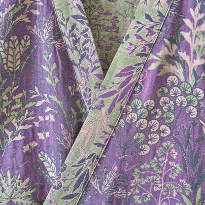 Kimono in garza di cotone con piante botaniche - image 7