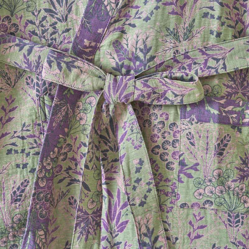 Kimono in garza di cotone con piante botaniche - image 14