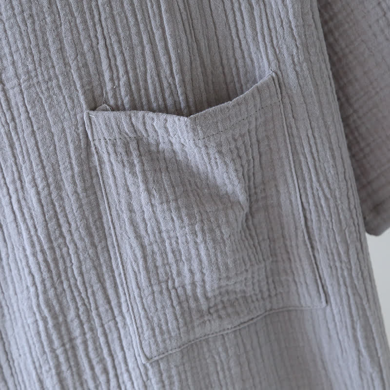 Accappatoio unisex in garza di cotone e bambù - image 14