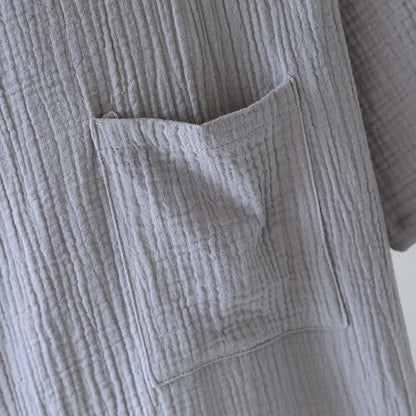 Accappatoio unisex in garza di cotone e bambù - image 14