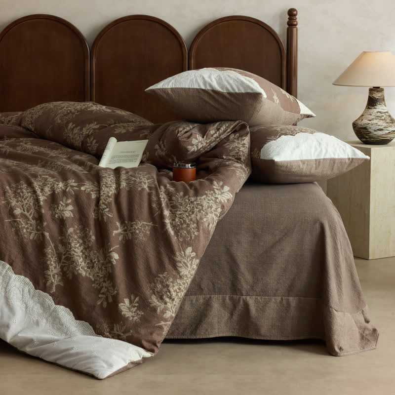 Set copripiumino in misto lino rustico (4 pezzi) - image 1