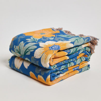 Coperta con nappe in garza di cotone Bright Daisy - image 3