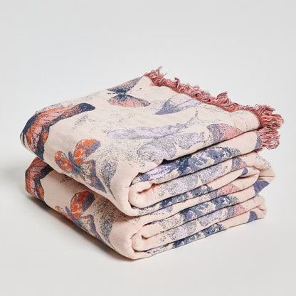 Elegante coperta in cotone con nappa a farfalla - image 3