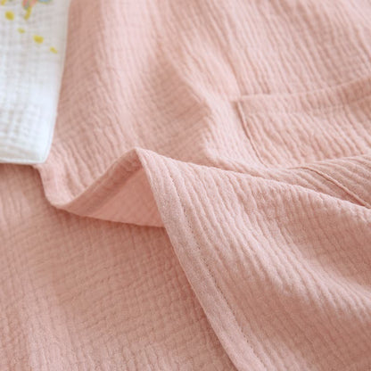 Kimono in garza di cotone ricamato con farfalle - image 12
