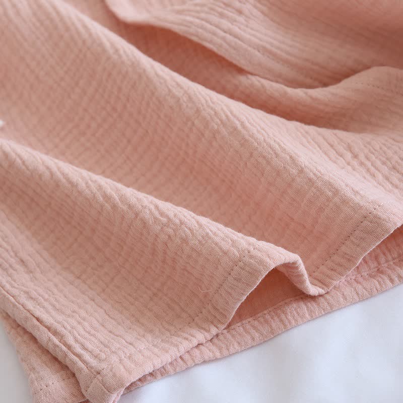 Kimono in garza di cotone ricamato con farfalle - image 11