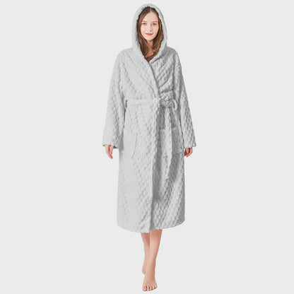 Accappatoio con cappuccio assorbente unisex Ownkot Soild Color - Grigio chiaro - Taglia unica - image 10