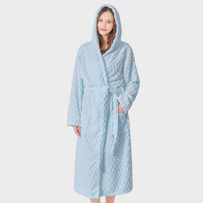 Accappatoio con cappuccio assorbente unisex Ownkot Soild Color - Azzurro chiaro - Taglia unica - image 9