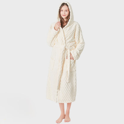 Accappatoio con cappuccio assorbente unisex Ownkot Soild Color - Beige - Taglia unica - image 6