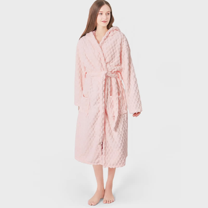 Accappatoio con cappuccio assorbente unisex Ownkot Soild Color - Rosa chiaro - Taglia unica - image 3