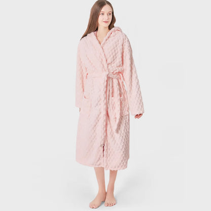 Accappatoio con cappuccio assorbente unisex Ownkot Soild Color - Rosa chiaro - Taglia unica - image 3