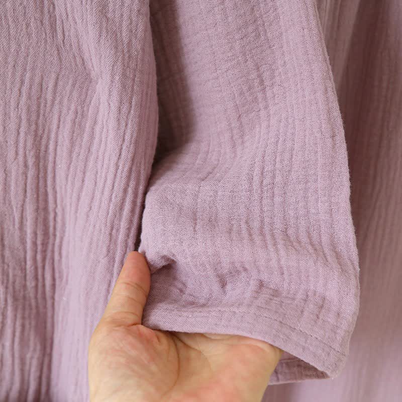 Kimono unisex minimalista in garza di cotone da salotto - image 8