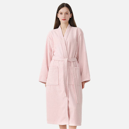 Accappatoio da spa in cotone a nido d'ape ad asciugatura rapida Ownkot - Rosa chiaro - Taglia unica - image 10