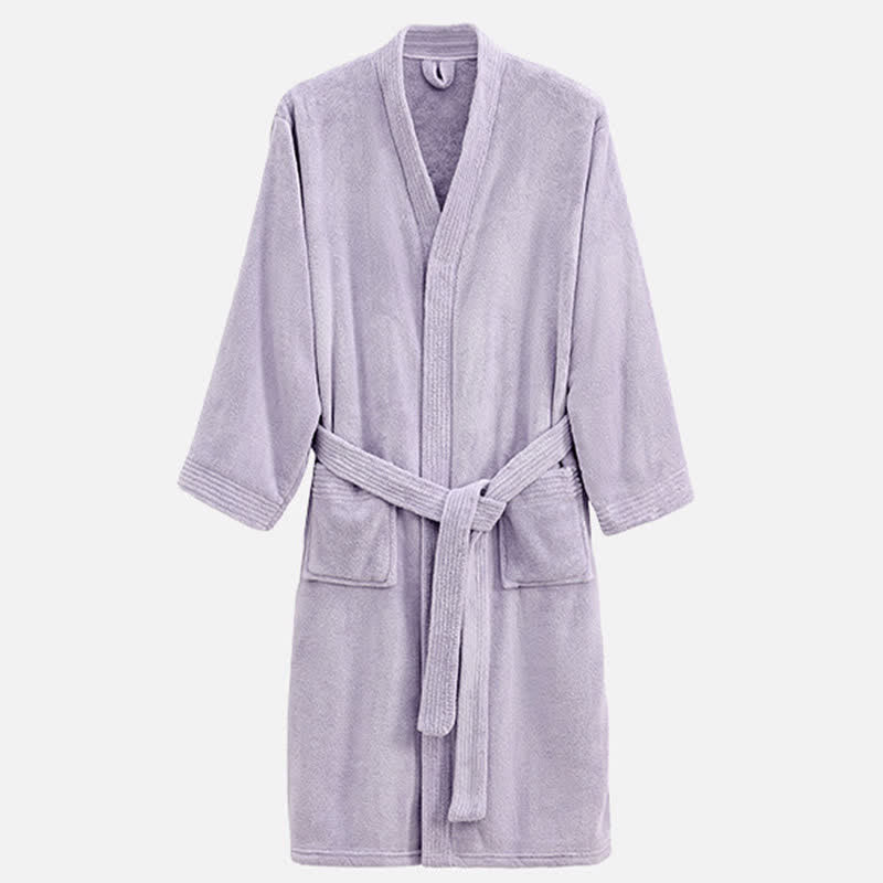 Accappatoio unisex in spugna per hotel e spa Ownkot - Viola chiaro - XL - image 11