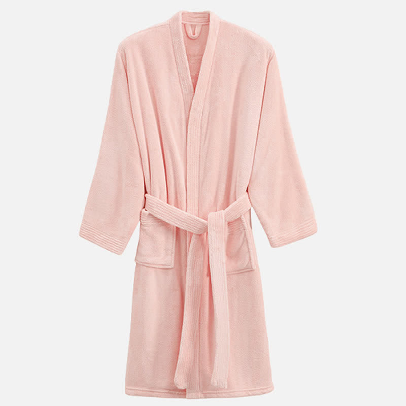 Accappatoio unisex in spugna per hotel e spa Ownkot - Rosa chiaro - XL - image 9