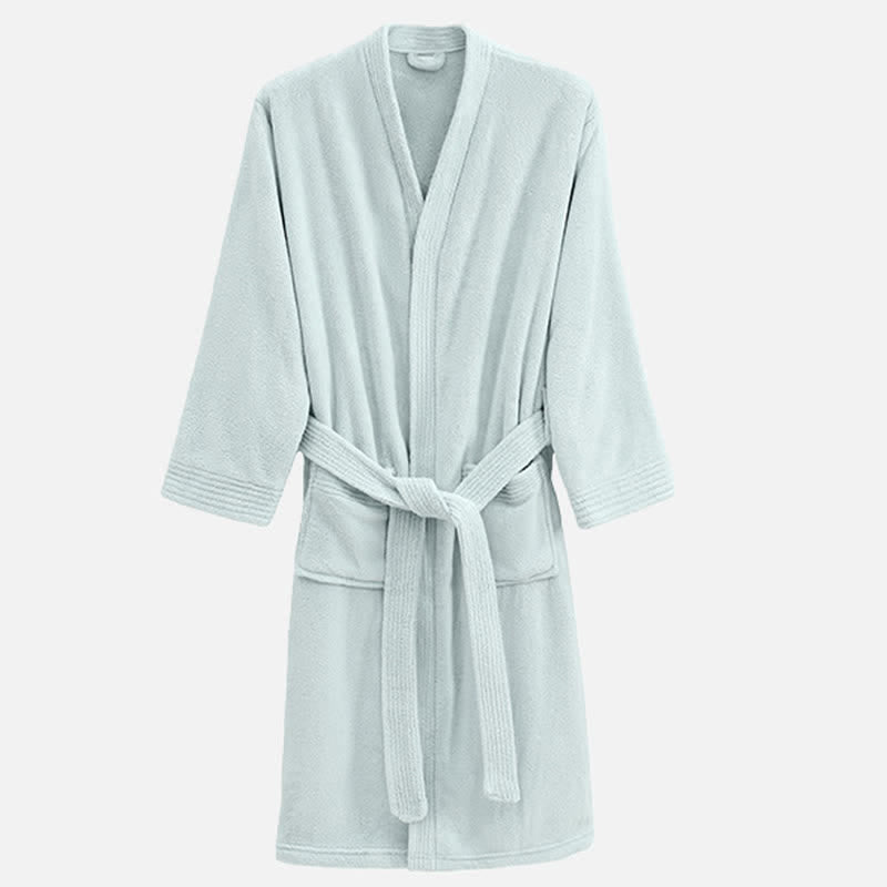 Accappatoio unisex in spugna per hotel e spa Ownkot - Azzurro chiaro - XL - image 10