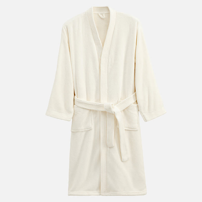 Accappatoio unisex in spugna per hotel e spa Ownkot - Beige - XL - image 8