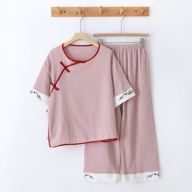 Kimono in garza di cotone in stile orientale - image 4