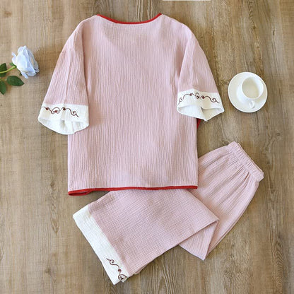 Kimono in garza di cotone in stile orientale - image 6