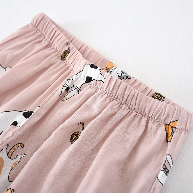 Kimono in cotone con gatto coordinato per coppia - image 4
