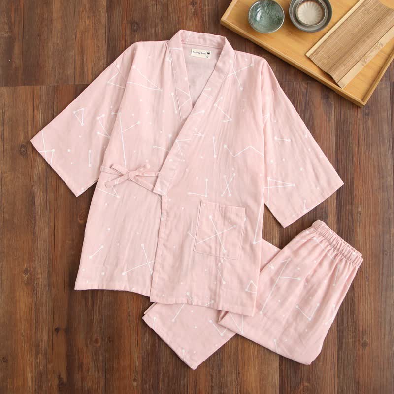 Kimono in cotone coordinato per coppia - Rosa - Donne - L - image 2