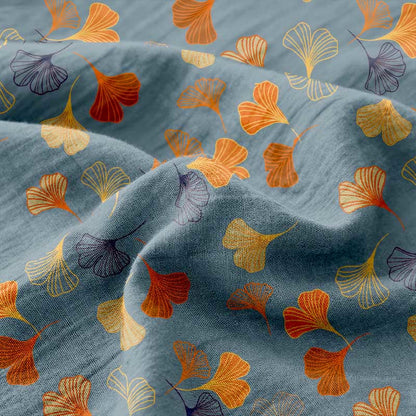 Copriletto jacquard in garza di cotone Ginkgo Biloba - image 3