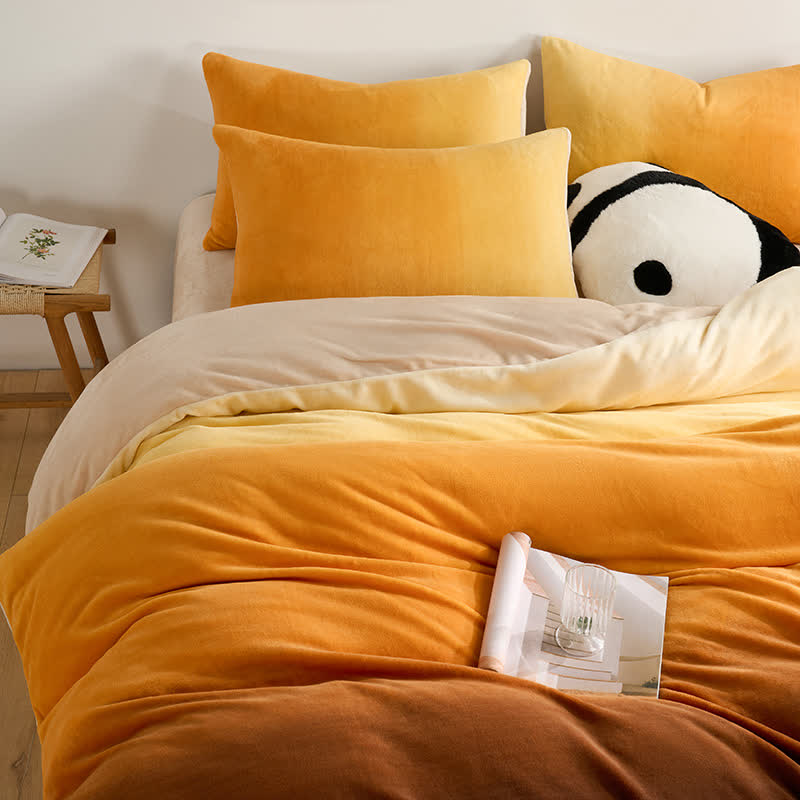 Set di biancheria da letto calda e soffice sfumata (4 pezzi) - image 2
