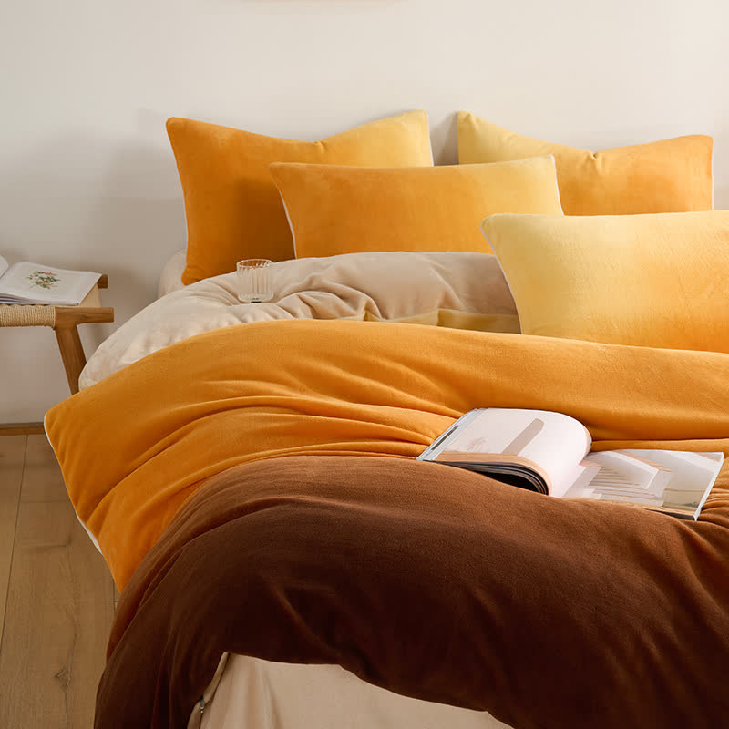 Set di biancheria da letto calda e soffice sfumata (4 pezzi) - image 1
