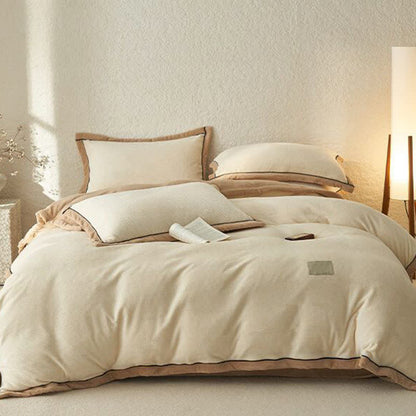 Set di biancheria da letto reversibile in peluche con trama a nido d'ape (4 pezzi) - image 8